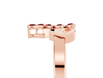 Marquise Ruby Floral Cluster Bypass Ring in Rose gold with Prong Setting_5