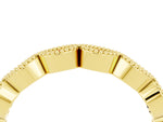 Marquise Ruby Milgrain Half Eternity Band in Yellow gold with Bezel Setting_4