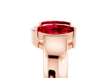 Marquise Ruby Open Band Ring in Rose gold with Tension Setting_5