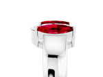 Marquise Ruby Open Band Ring in Silver with Tension Setting_5