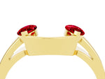 Marquise Ruby Open Band Ring in Yellow gold with Tension Setting_4
