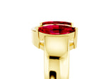 Marquise Ruby Open Band Ring in Yellow gold with Tension Setting_5