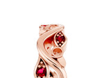 Marquise Ruby Vine Eternity Band in Rose gold with Bezel Setting_5