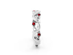 Marquise Ruby Vine Eternity Band in White gold with Bezel Setting_2