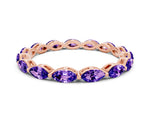 Marquise Tanzanite Eternity Band in Rose gold with U-Prong Setting