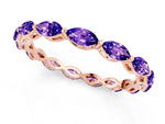 Marquise Tanzanite Eternity Band in Rose gold with U-Prong Setting_1