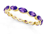 Marquise Tanzanite Eternity Band in Yellow gold with U-Prong Setting_1