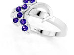 Marquise Tanzanite Floral Cluster Bypass Ring in Platinum with Prong Setting_1