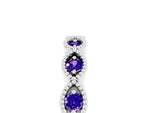 Marquise Tanzanite Milgrain Half Eternity Band in White gold with Bezel Setting_5