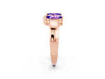 Marquise Tanzanite Open Band Ring in Rose gold with Tension Setting_2