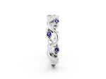 Marquise Tanzanite Vine Eternity Band in White gold with Bezel Setting_2