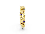 Marquise Tanzanite Vine Eternity Band in Yellow gold with Bezel Setting_2