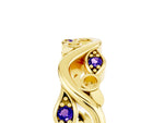 Marquise Tanzanite Vine Eternity Band in Yellow gold with Bezel Setting_5