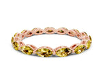 Marquise Yellow Sapphire Eternity Band in Rose gold with U-Prong Setting
