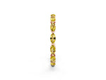 Marquise Yellow Sapphire Eternity Band in Rose gold with U-Prong Setting_2