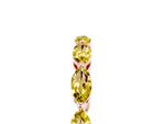 Marquise Yellow Sapphire Eternity Band in Rose gold with U-Prong Setting_5
