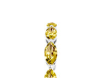 Marquise Yellow Sapphire Eternity Band in White gold with U-Prong Setting_5