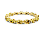 Marquise Yellow Sapphire Eternity Band in Yellow gold with U-Prong Setting