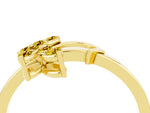 Marquise Yellow Sapphire Floral Cluster Bypass Ring in Yellow gold with Prong Setting_4