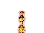 Marquise Yellow Sapphire Milgrain Half Eternity Band in Rose gold with Bezel Setting_5