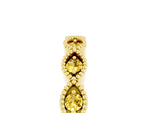 Marquise Yellow Sapphire Milgrain Half Eternity Band in Yellow gold with Bezel Setting_5