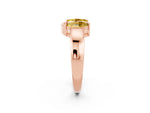 Marquise Yellow Sapphire Open Band Ring in Rose gold with Tension Setting_2
