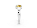 Marquise Yellow Sapphire Open Band Ring in Silver with Tension Setting_2