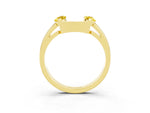 Marquise Yellow Sapphire Open Band Ring in Yellow gold with Tension Setting_3