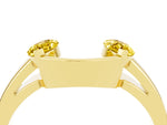 Marquise Yellow Sapphire Open Band Ring in Yellow gold with Tension Setting_4