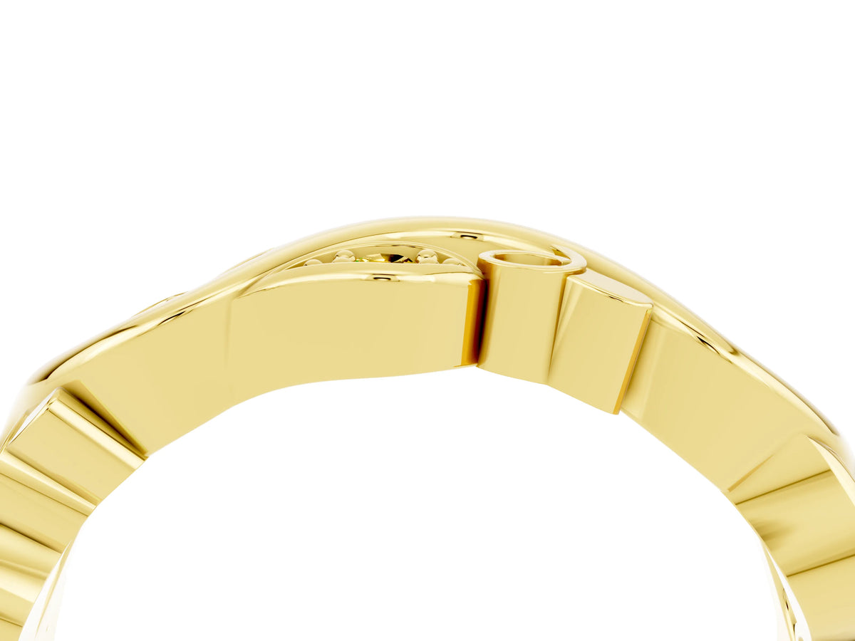 Marquise Yellow Sapphire Vine Eternity Band in Yellow gold with Bezel Setting_4