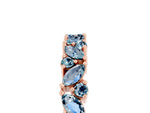 Marquise and Round Aquamarine Vine Eternity Band in Rose gold with Prong Setting_5