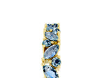 Marquise and Round Aquamarine Vine Eternity Band in Yellow gold with Prong Setting_5