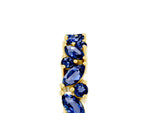 Marquise and Round Blue Sapphire Vine Eternity Band in Yellow gold with Prong Setting_5