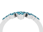 Marquise and Round Blue Topaz Chevron Band in Platinum with Prong Setting_4