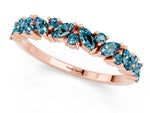 Marquise and Round Blue Topaz Vine Eternity Band in Rose gold with Prong Setting_1