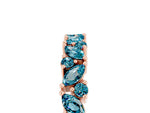 Marquise and Round Blue Topaz Vine Eternity Band in Rose gold with Prong Setting_5