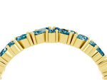 Marquise and Round Blue Topaz Vine Eternity Band in Yellow gold with Prong Setting_4