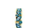 Marquise and Round Blue Topaz Vine Eternity Band in Yellow gold with Prong Setting_5