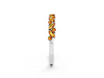 Marquise and Round Citrine Vine Eternity Band in White gold with Prong Setting_2