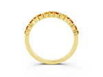 Marquise and Round Citrine Vine Eternity Band in Yellow gold with Prong Setting_3