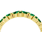 Marquise and Round Emerald Vine Eternity Band in Yellow gold with Prong Setting_4