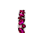 Marquise and Round Garnet Vine Eternity Band in Platinum with Prong Setting_5