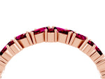 Marquise and Round Garnet Vine Eternity Band in Rose gold with Prong Setting_4