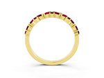 Marquise and Round Garnet Vine Eternity Band in Yellow gold with Prong Setting_3