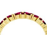 Marquise and Round Garnet Vine Eternity Band in Yellow gold with Prong Setting_4