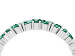 Marquise and Round Green Sapphire Vine Eternity Band in Platinum with Prong Setting_4