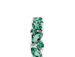 Marquise and Round Green Sapphire Vine Eternity Band in Silver with Prong Setting_5