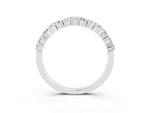 Marquise and Round Moissanite Vine Eternity Band in Silver with Prong Setting_3