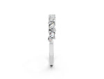 Marquise and Round Moissanite Vine Eternity Band in White gold with Prong Setting_2