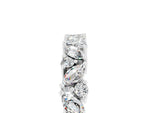 Marquise and Round Moissanite Vine Eternity Band in White gold with Prong Setting_5